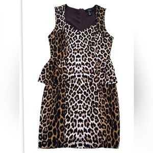 Forever 21 Cheetah Print Peplum Dress
